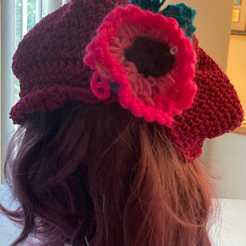 Romantic crocheted hat